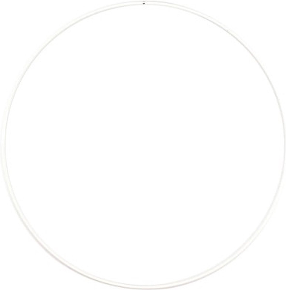 Set van 10 metalen ringen wit Ø15 cm