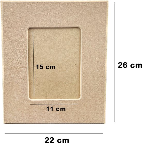 FINGERINSPIRE 6x MDF Fotolijst Standaards – 133x99x7 Mm – Burlywood – Voor 7x10 Cm Lijstjes En Tafeldisplays