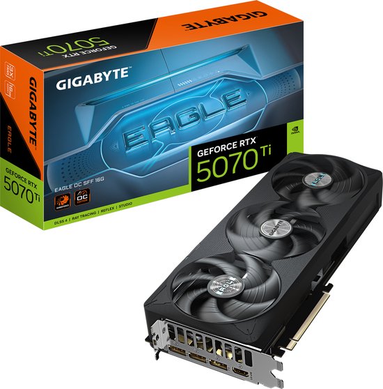 GIGABYTE GeForce RTX 5070 Ti EAGLE OC SFF - Videokaart - 16GB GDDR7 - PCIe 5.0 - 1x HDMI - 3x DisplayPort