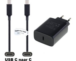 OneOne 20W snellader + 1,2m sterke OneOne USB C naar C kabel. PD lader. Universele oplader adapter past op Samsung Galaxy A33, A52, A53, A6s, A70, A71, A72, A73, A80, A90, C7 Pro, C9 Pro, Galaxy F02s, F12, F13, F22, F23, F52