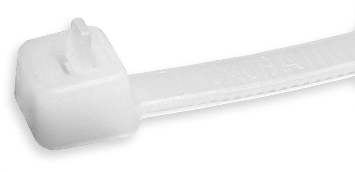 Kortpack - Hersluitbare tyraps - 380mm x 4.8mm - Wit - 1000 Stuks - Treksterkte: 22,2kg - Bundeldiameter: 102mm - Volledig herbruikbaar - (099.0518)