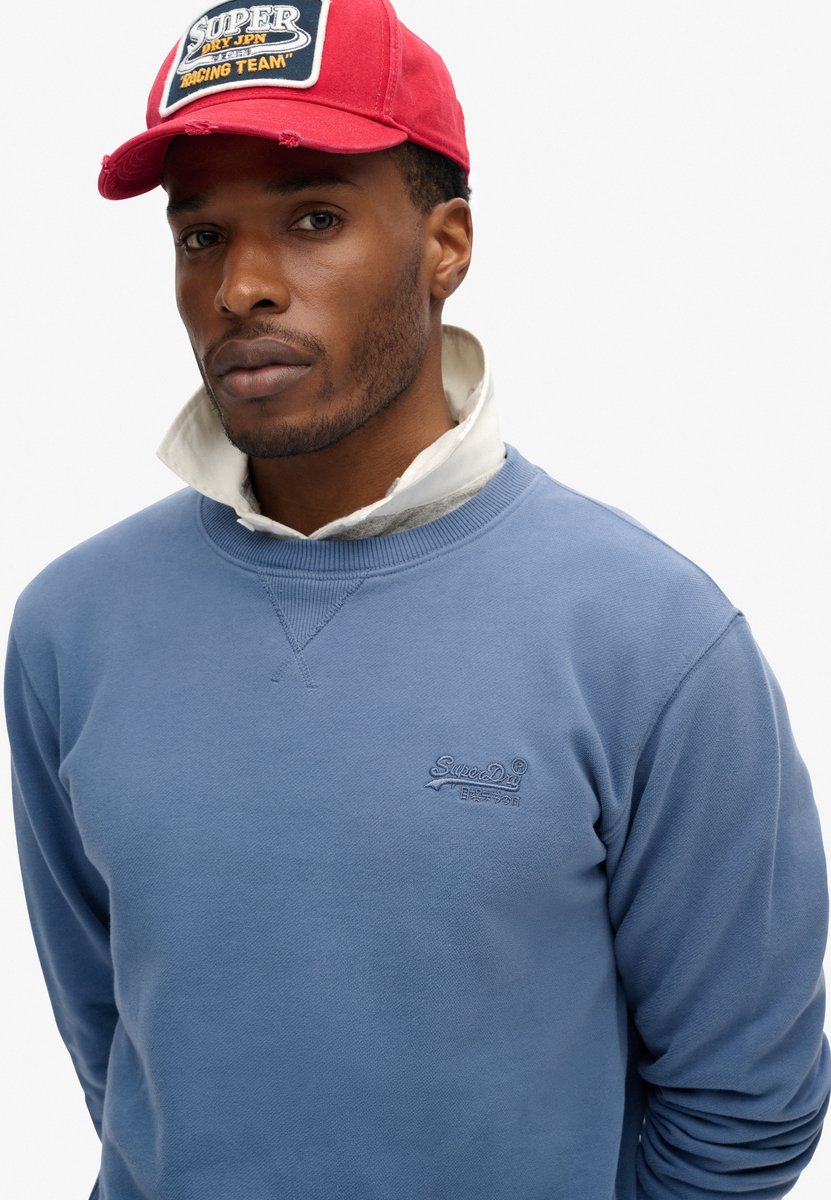 Superdry Essential Logo sweatshirt met ronde hals Heren Truien Blauw