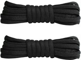 Fako Fashion - Schoenveters - Veters - Ovaal - Soft - 6mm - 100cm - 1 Paar - 2 Stuks - Zwart
