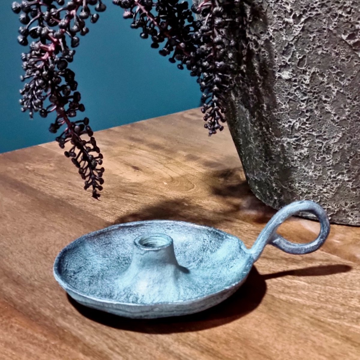 Blue Patina Candle Holder (set van 4)
