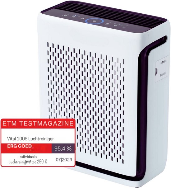 Stille Luchtreiniger Met Lichtsensor & Diermodus - Anti-Allergie & Wasbaar Voorfilter - 52 m² - Verwijdert 99,97% Stof, Schimmel & Pollen