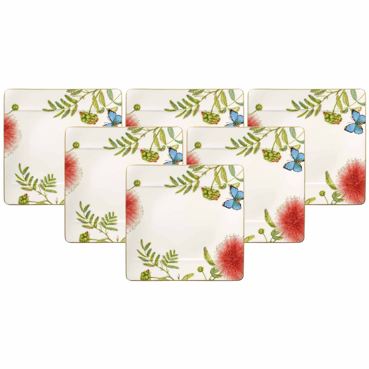 Speiseteller Amazonia 27 x 27 cm Set van 6