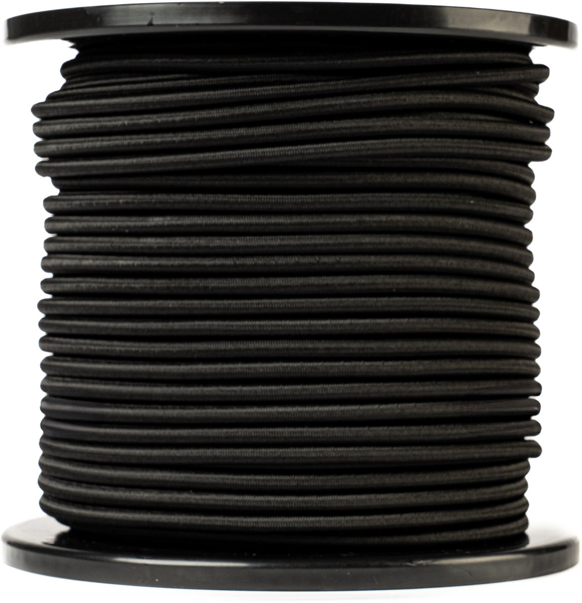 SNURO Elastisch rond touw (6mm, 100m, zwart) - Professionele kwaliteit - Weerbestendig en herbruikbaar - Breekkracht 60kg