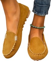 Bovista Loafers Dames - Met Hak - Damesschoenen - Instappers - Geel - Maat 39