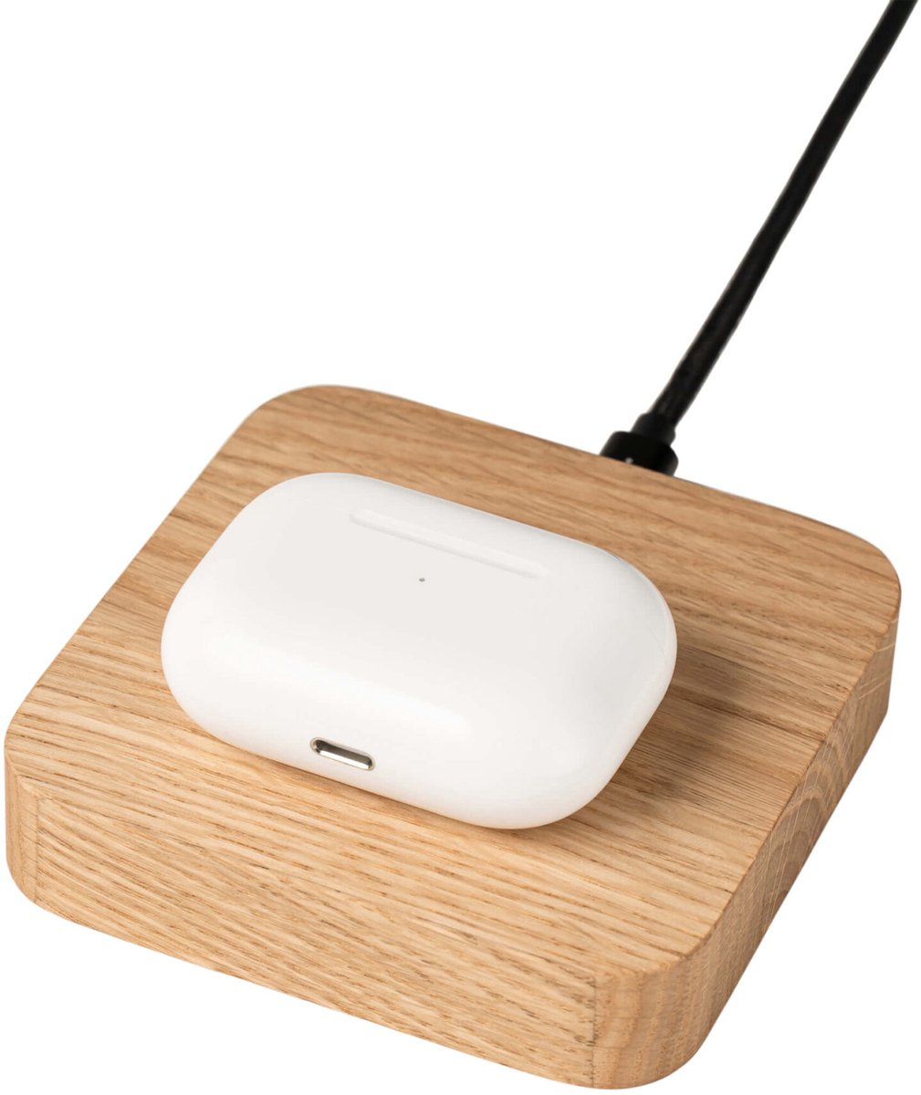 Oakywood OakyBlocks Charging Pad - Massief Eikenhout - Draadloze OPlader voor Modulaire Bureau Organiser — cadeau in Wonen & Interieur - foto 5