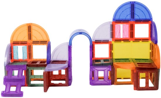 Speelgoedtopdeals – Magnetische tegels Lente – 60-delig – diverse vormen – 5,5 cm - Montessori Speelgoed – Bouwstenen