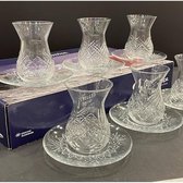 Pasabahce Timeless – Turkse Theeglazen Met Onderzetters – 12 delig – 155 ML