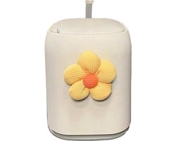 S&E Schattige Bloemenprint Auto Prullenbak – Stijlvol & Praktisch - Gele Bloem