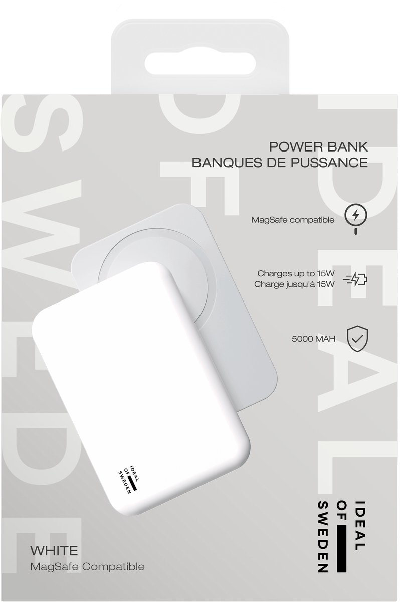 Ideal of Sweden Powerbank MagSafe Wit - afbeelding 3