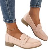 Mocassins Bovista pour femme - À talon - Chaussures femme - Chaussures à enfiler-on - Rose - Pointure 43