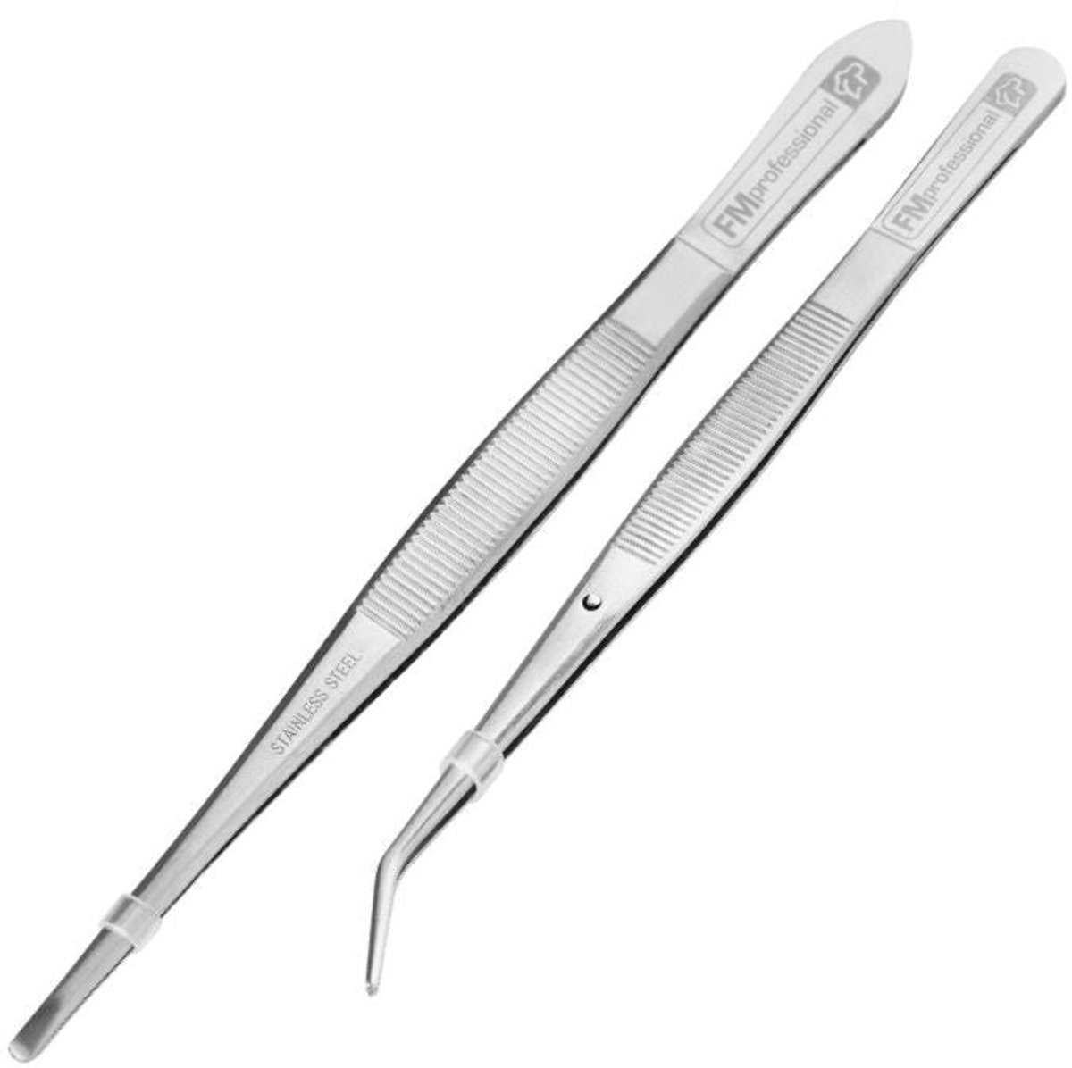 Set van 2 roestvrijstalen spuitmondklemmen 18 en 15,5 cm FM Professional Pâtisserie