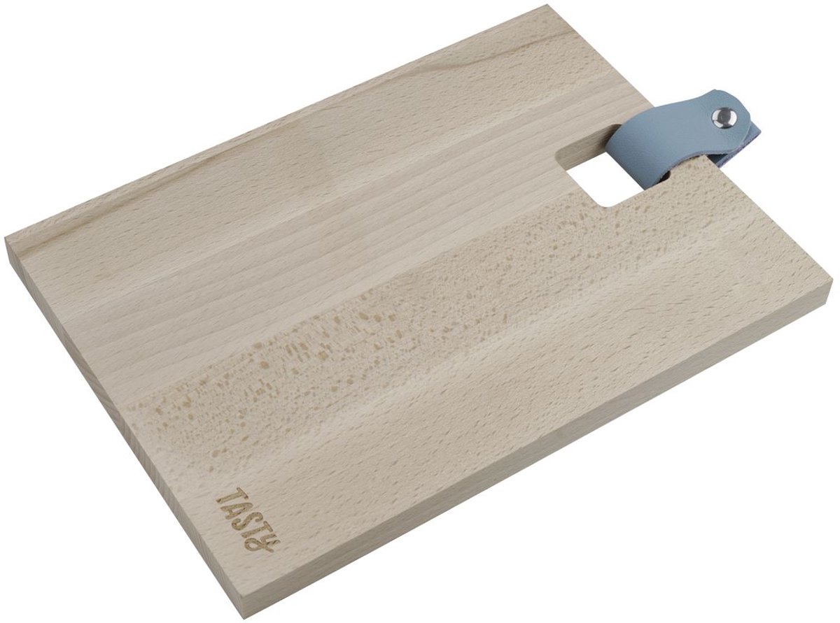 Houten snijplank rechthoekig 25 x 18 cm Tasty Green