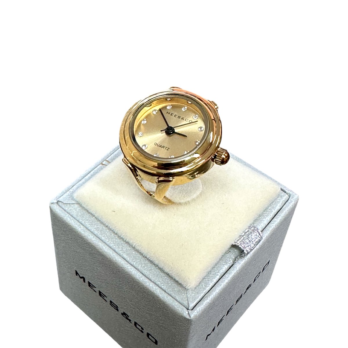 JewelryWe Ringhorloge, vingerhorloge voor dames, digitaal horloge, rond, digitaal, elastisch, roestvrij staal, ringhorloge voor vrouwen