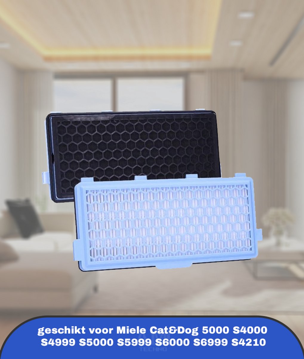 Wessper 2x Active HEPA Filter SF-AH 50 for Miele Vacuum Cleaner