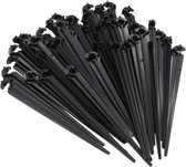 Buishouder - 100 stuks - Micro-druppelbuishouder - buishouder tuinslang - PP - zwart - voor 1/4(4-7mm) Buis - voor tuinbewatering