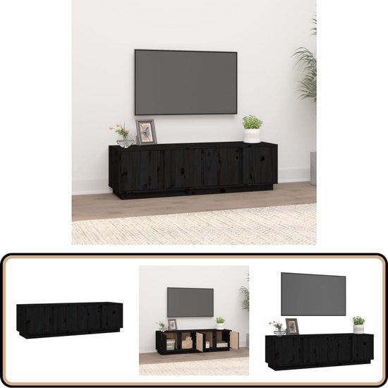 Hangend tv-meubel 130 cm breed massief teakhout - Kasten Televisiemeubels - Ma