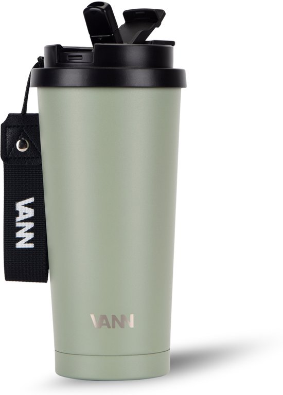 Pauzema Thermosbeker met rietje voor kinderen, 420 ml, drinkbeker met 3-in-1 deksel en handvat voor kinderen, lekvrij voor school, thuis, kleuterschool, op vakantie, lichtgroen Pauzema Thermosbeker met rietje voor kinderen, 420 ml, drinkbeker met 3-in-1 deksel en handvat voor kinderen, lekvrij voor school, thuis, kleuterschool, op vakantie, lichtgroen