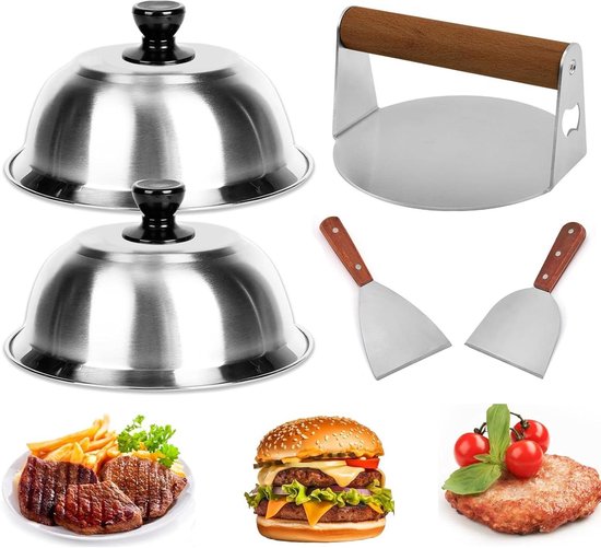 JOYIT 5-Piece Burger Set, Grill Spatula, Stainless Steel, Burger JOYIT 5-Piece Burger Set, Grill Spatula, Stainless Steel, Burger