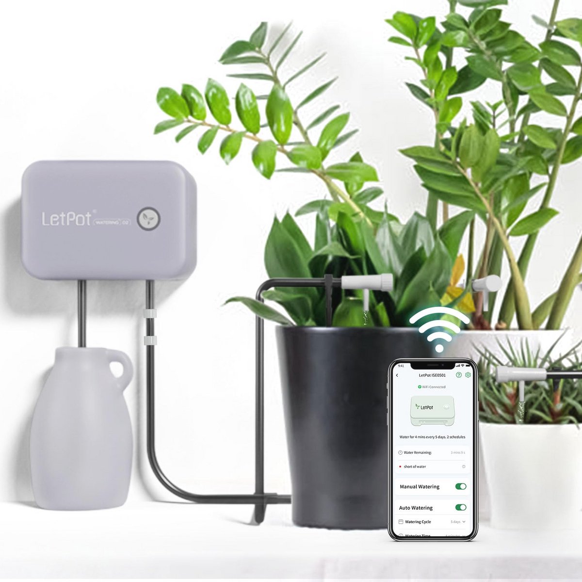 Automatisch Bewateringssysteem voor Potplanten met WiFi en App-Bediening - Druppelirrigatieset