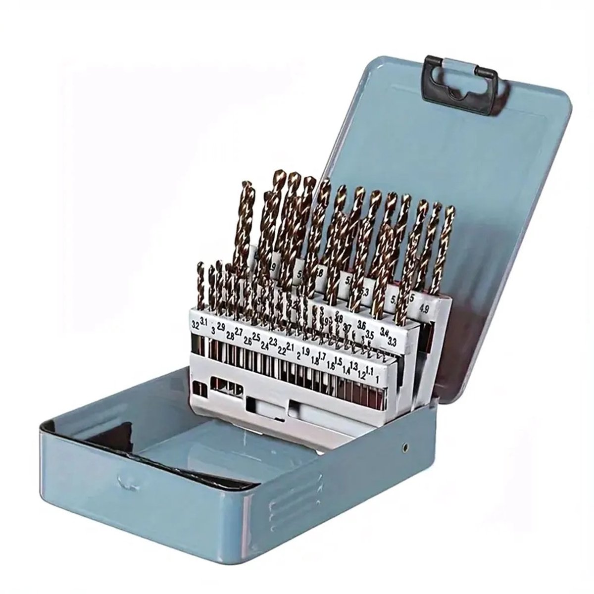 DeXem - Podofo 51 Stuks 1-6Mm M35 Kobalt Boor - Bit Set Hss-Co Jobber - Lengte Twist Boor Bits Met Koffer Hoge Snelheid Stalen Boor Bit Houtwerk