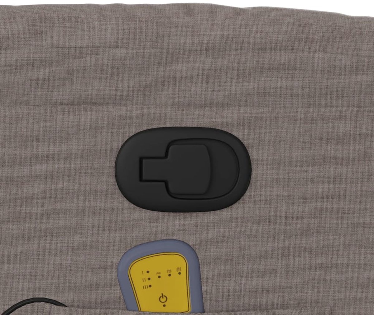 Afbeelding 3 van vidaXL Massagestoel Ergonomisch Taupe Verstelbaar