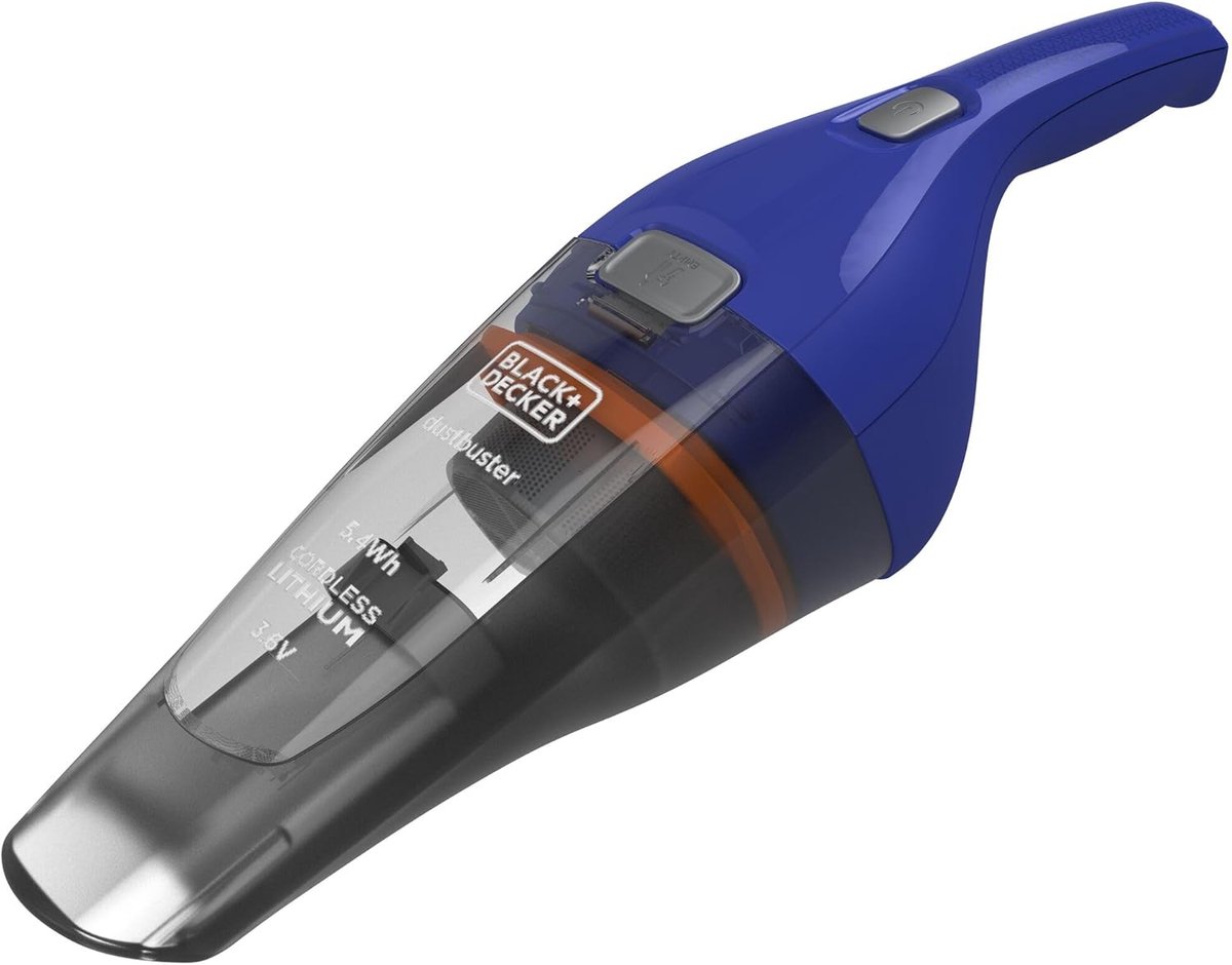 Draadloze Accu Handstofzuiger met Brede Zuigopening en Afneembaar Stofreservoir