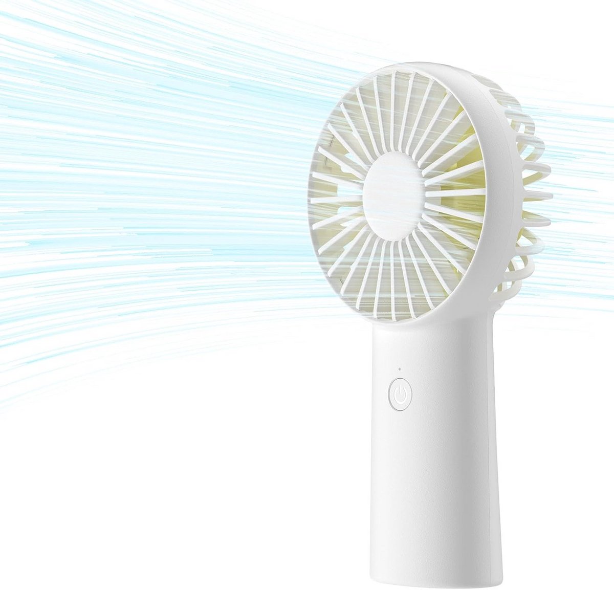Draagbare Mini Handventilator met 4000 mAh Batterij - Oplaadbaar via USB, 3 Snelheden, Ideaal voor Buiten en Reizen