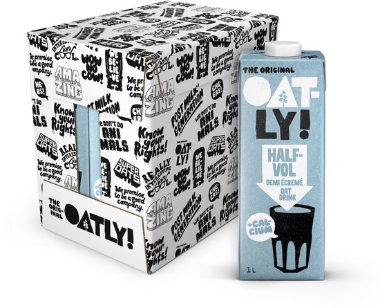 Oatly Haverdrank Halfvol - 6 stuks - (6L) - Houdbare plantaardige melk - Halfvol - Voordeelverpakking