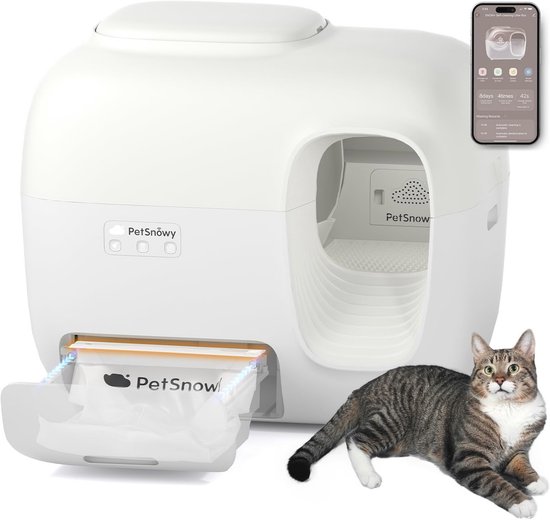 WOPET Automatic Cat Food Dispenser 4L Wi-Fi Cat Feeder with App Control for Slow Feeding, 10 Seconds Voice Recording, 1-10 Meals a Day for Cats and Dogs, Black
