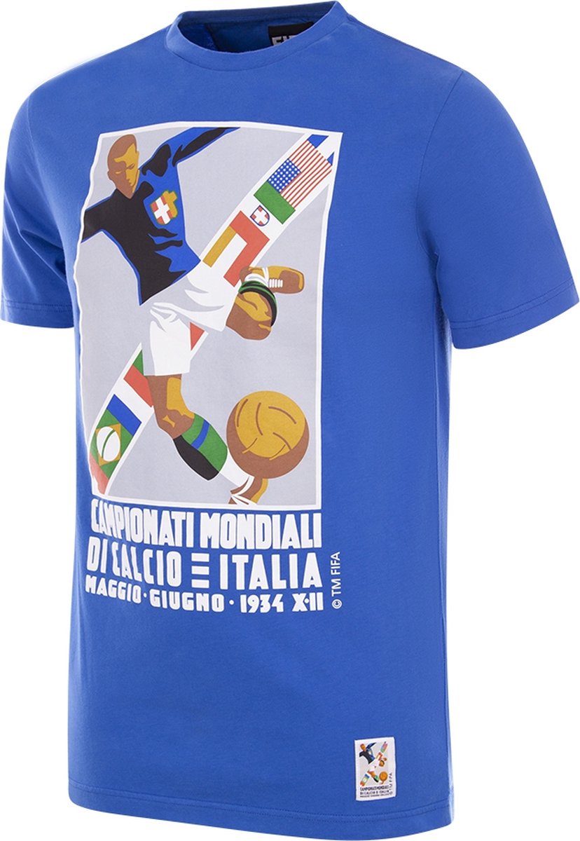 COPA - Italië 1934 World Cup Emblem T-Shirt - Mannen - Blauw - M