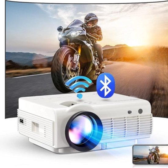 Luxe beamer - 4K ondersteuning projector - 5G/WiFi/Bluetooth - home cinema - 15000 Lumen