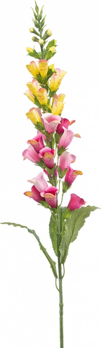 Fleurdirect Kunstbloem Digitalis - Polyester - Geel - 0 x 97 x 0 cm (BxHxD)