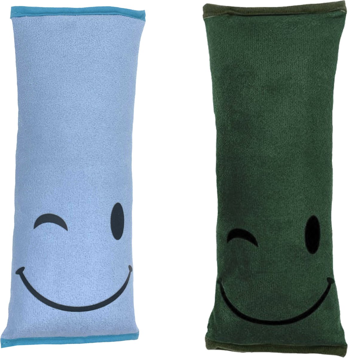 Combiset Groen en Blauw - Gordelhoes Kind - Gordelkussen - Gordel Beschermer - Autogordel beschermer - Slaapkussen Auto - Gordelhoes Auto - Nekkussen Kind - Gordelhoezen