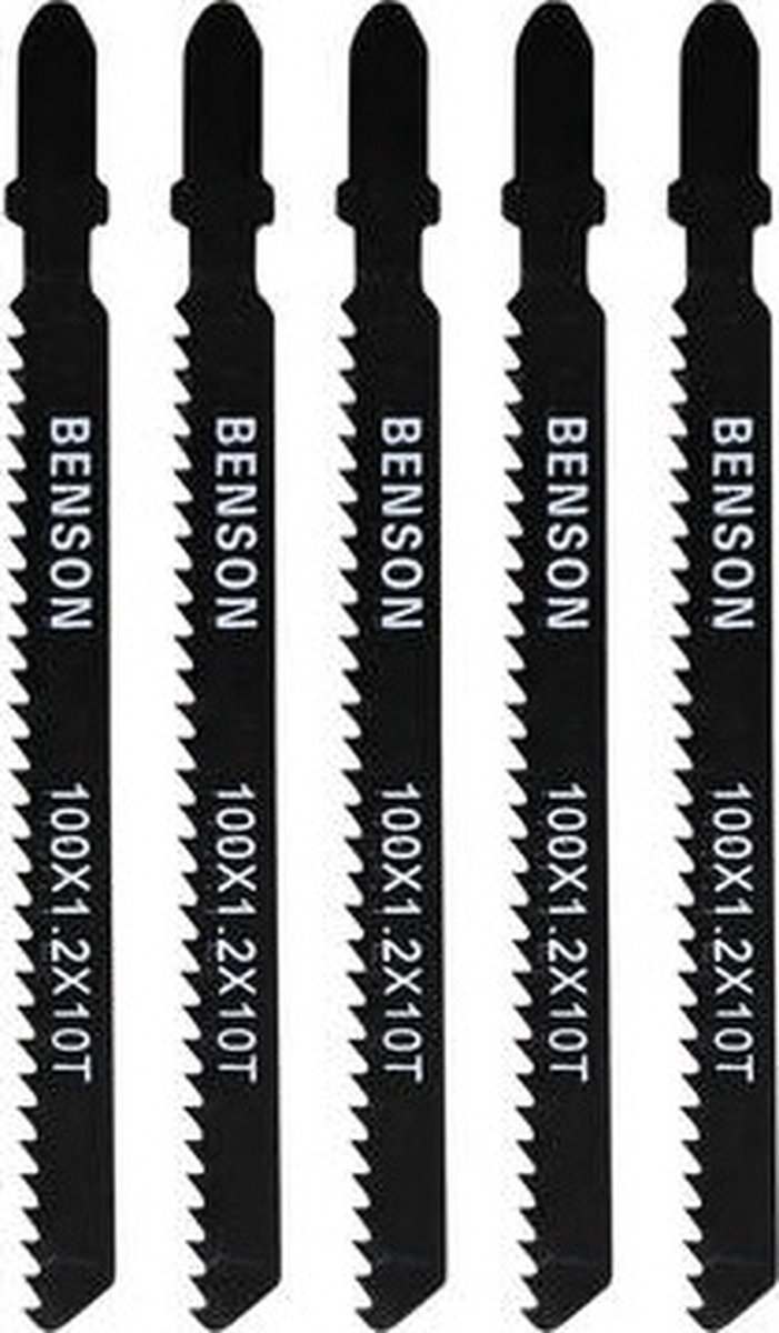 Benson zaagbladen - decoupeerzaagjes - hout - universele T schacht - 100mm - 5 stuks
