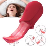 Tong Vibrator - Likende Tong Vibrator - Uzzy M.F - Clitoris Zuiger - Dildo Vibrator - Likkende Tong - Bef Vibrator - Clitoris Stimulator - Sex Toys voor vrouwen - 10 standen - Siliconen - Voor hem - Voor haar