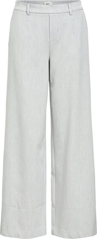 Object Objlisa Wide Pant Broeken Dames - Lichtgrijs - Maat 36