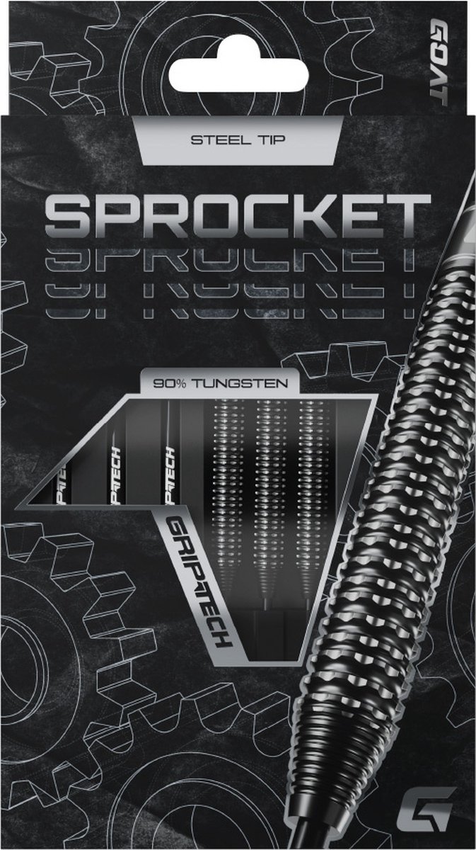 GOAT - Sprocket 90% Steeldarts 26 Gram - Incl. 3 Barrels - 3 Flights & 3 Shafts