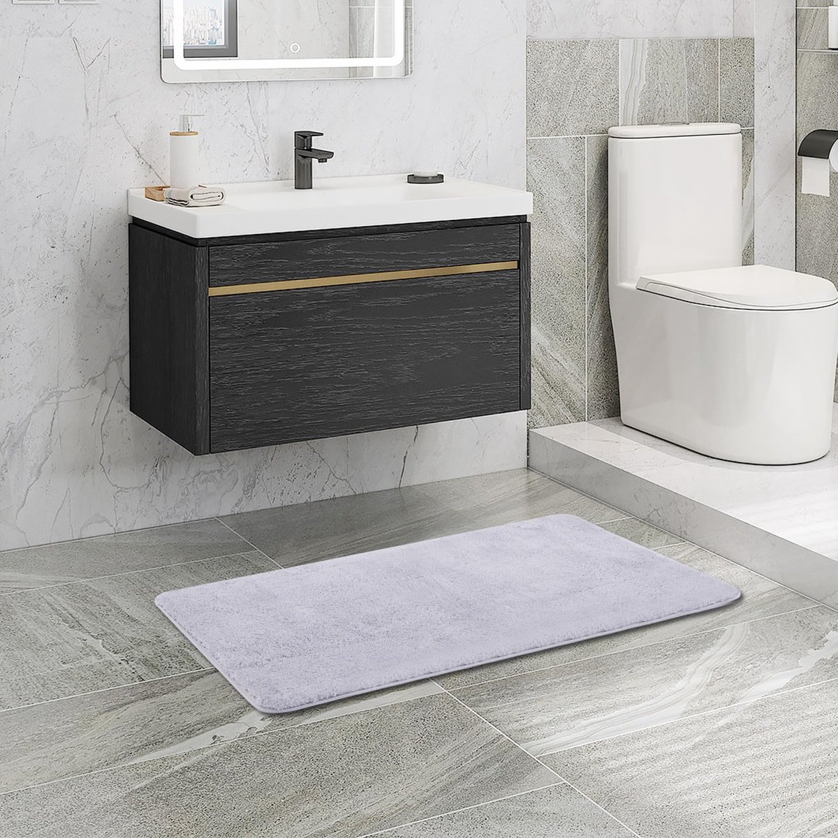 La'Moussawi ® Binnenruimte Antislip en Wasbare Badmat - Zachte en Absorberende Badkamer Mat in Diverse Maten en Kleuren