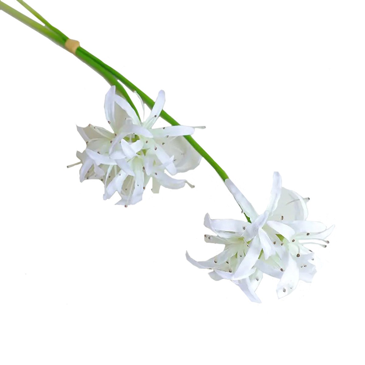 Steelbloem - kunstbloem lelie 2 bloemig 34 cm wit