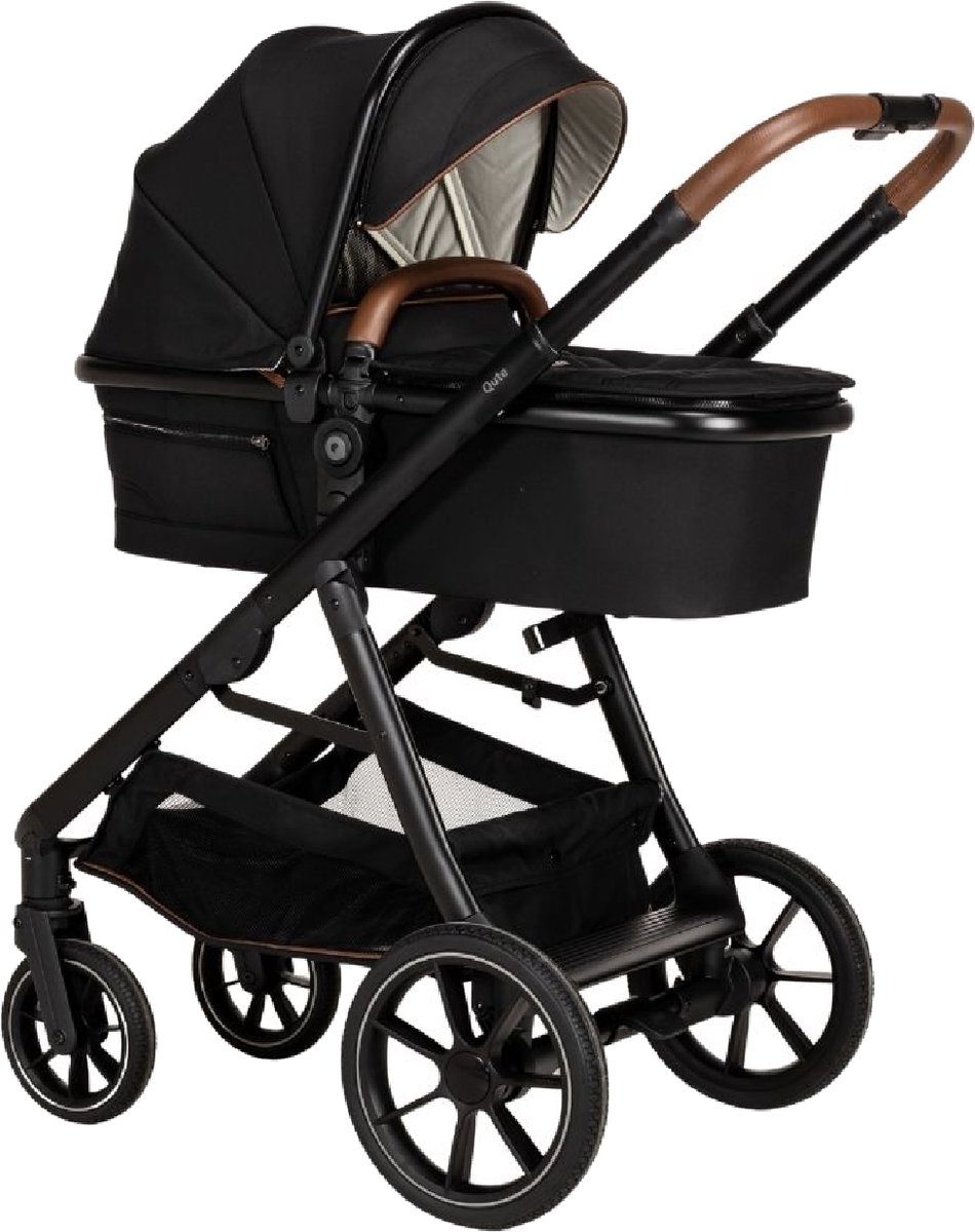Qute Kinderwagen Q-Journey Zwart - Zwart Frame