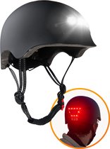 R2B Fietshelm Volwassenen - LED Verlichting - Maat M - 52-56 cm - Fietshelm Dames - Fietshelm Heren - Fiets helm Elektrische Fiets - Bike Helmet - Ook als Fatbike & Skate Helm
