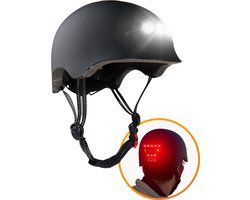 R2B Fietshelm Volwassenen - LED Verlichting - Maat M - 52-56 cm - Fietshelm Dames - Fietshelm Heren - Fiets helm Elektrische Fiets - Bike Helmet - Ook als Fatbike & Skate Helm