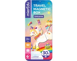 MIEREDU Magnetische Puzzeldoos - Eenhoorns - Bevat 2 Scènes - Meer Dan 30 Magneten - 3 Jaar