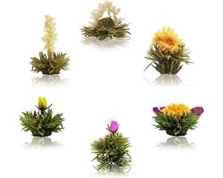 Theebloemen boeket witte thee - Losse Theebloemen - Bloementhee | 6 stuks