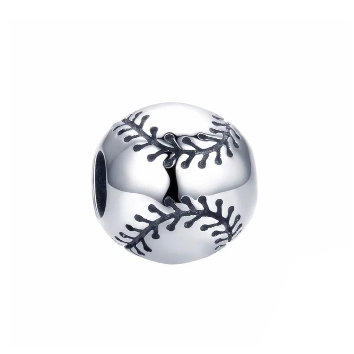 SportPresent® -Sportbedel - Tennisbal Zilver - Bedel voor Armband - Geschikt voor armband - Tennis - Padelbal - Honkbal - Softbal - Padel - Hangbedel Charm - Zilver - 925 - Ketting - Kraal – Teamkado