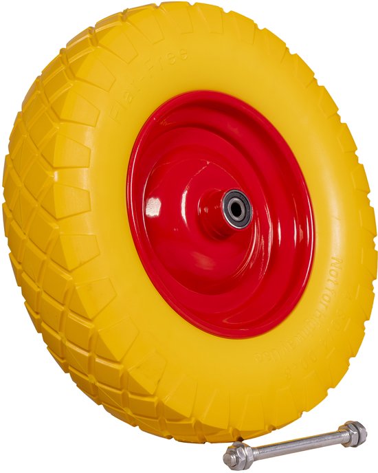 Gardebruk PU Kruiwagenwiel Massief Rubber 200kg Lekvrij 4.80/4.00-8 390 mm